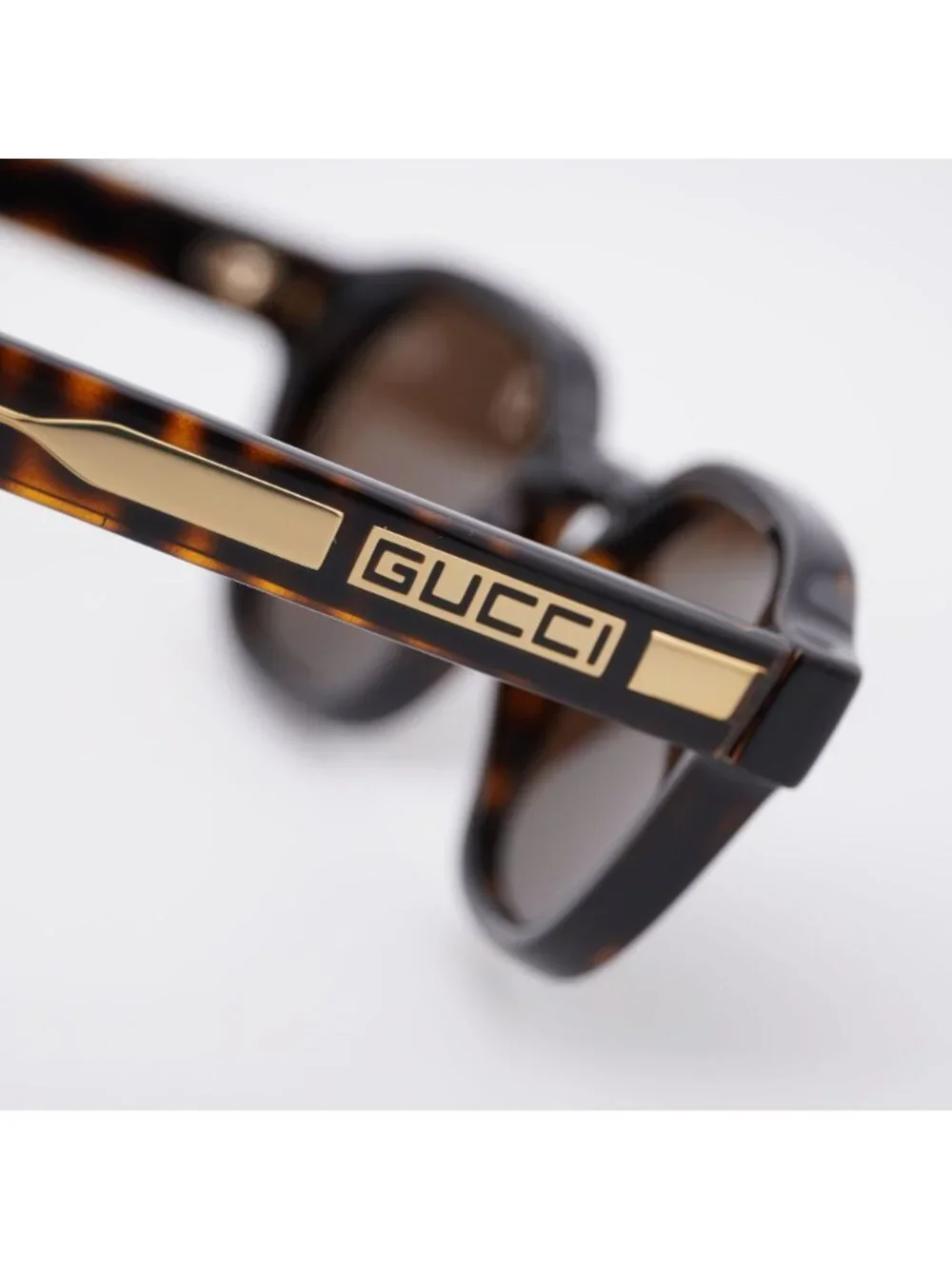Gucci GG1730S 002 Sunglasses Havana Square Frame, Brown Lenses